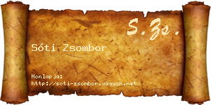 Sóti Zsombor névjegykártya